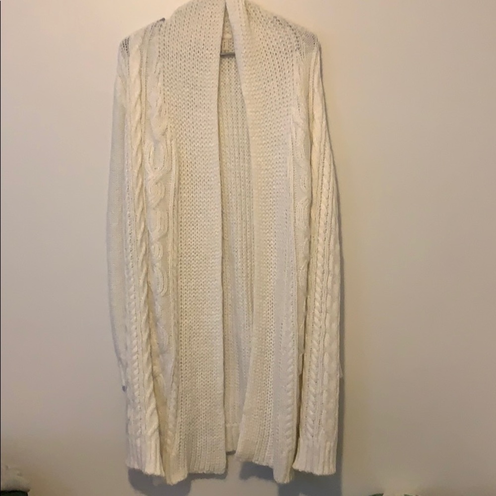 Oversized cream cardigan